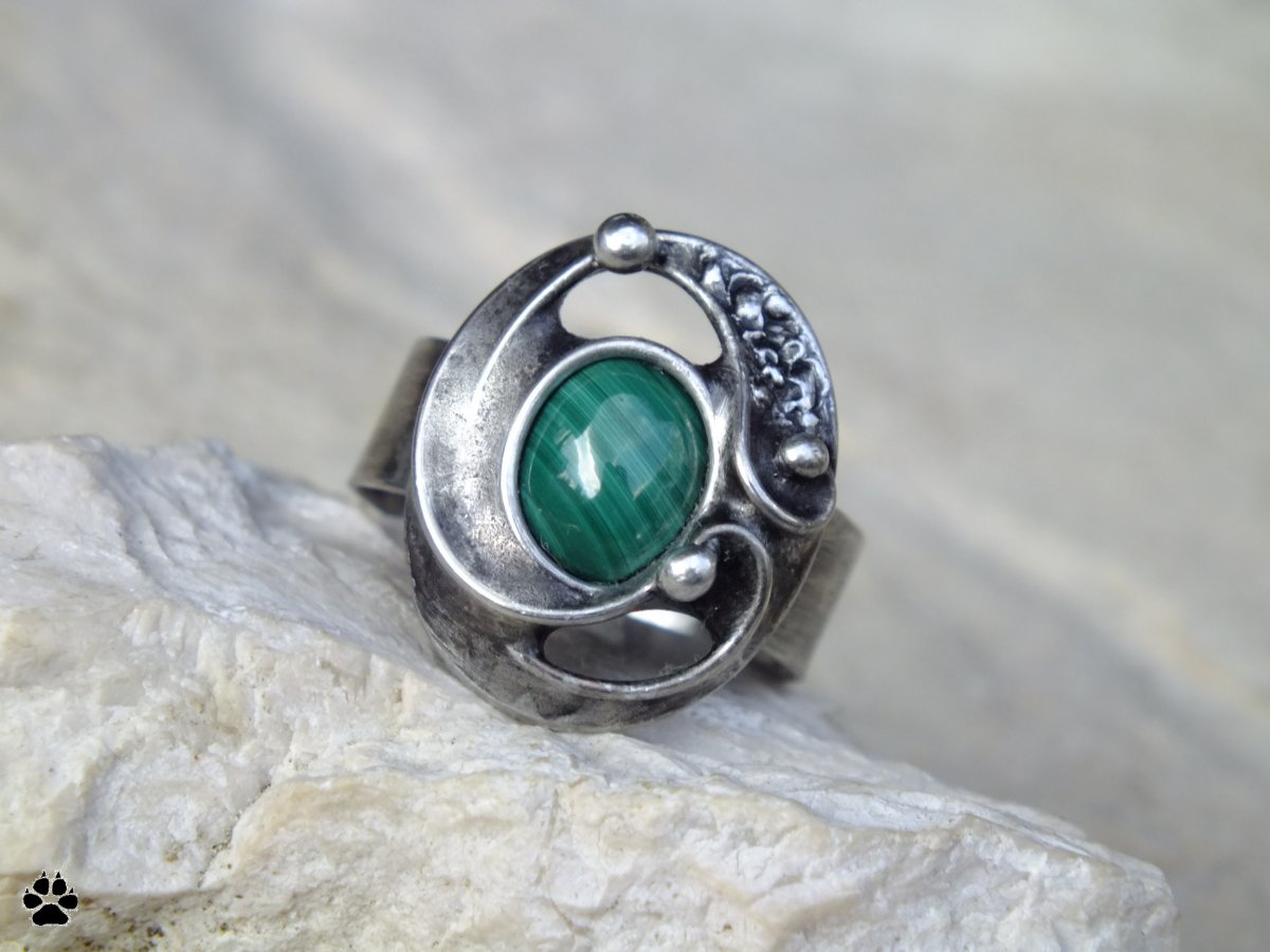 Zelený háj - prstýnek malachitový