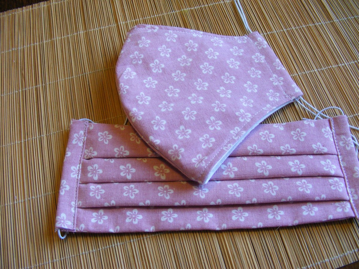 rouška  - 2 kusy - starorůžová