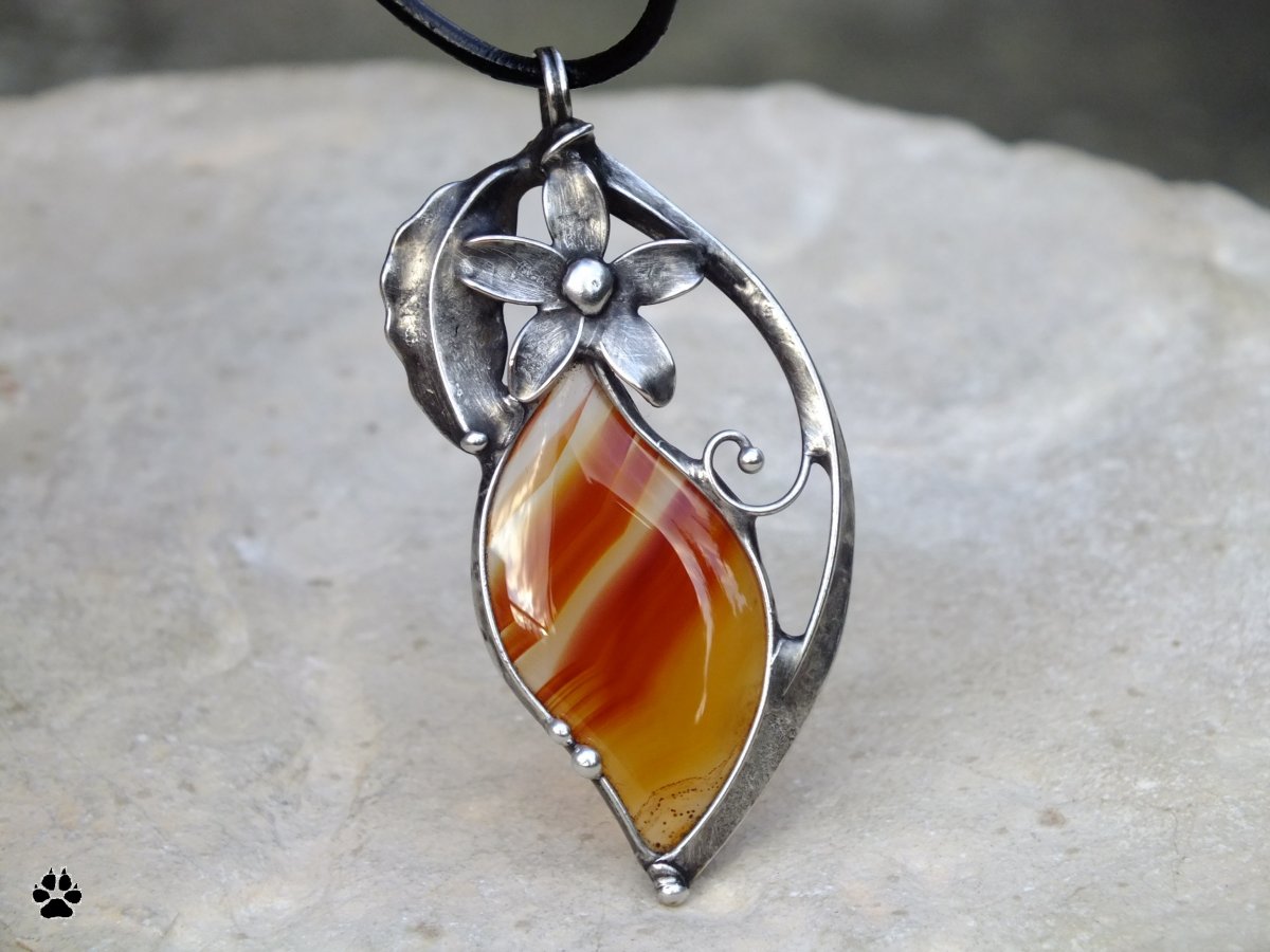 Podzimníček - náhrdelník s achátem