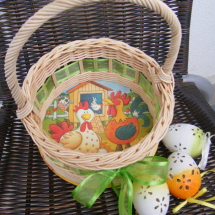 Košíček na deset vajíček - kohoutek a slepička