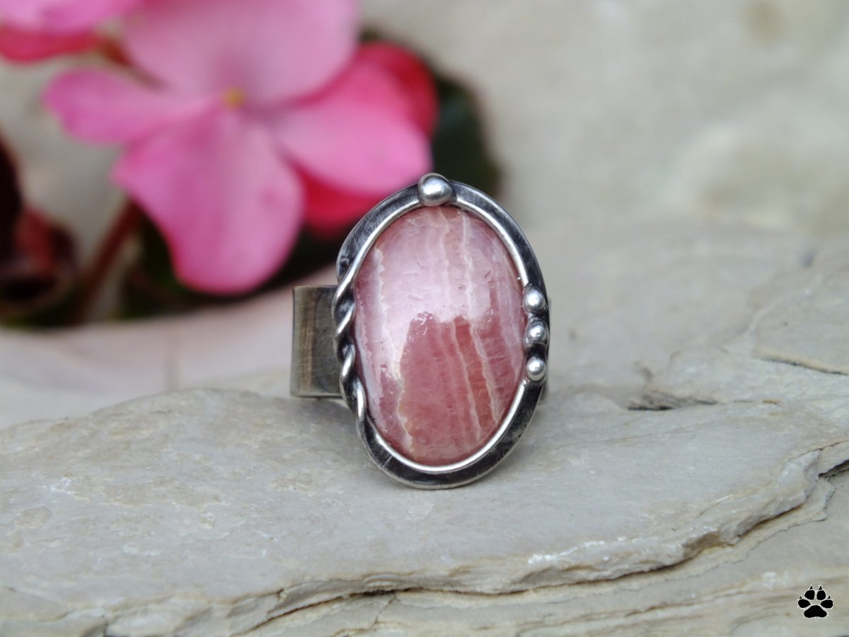 Prsten Verona s rodochrozitem 