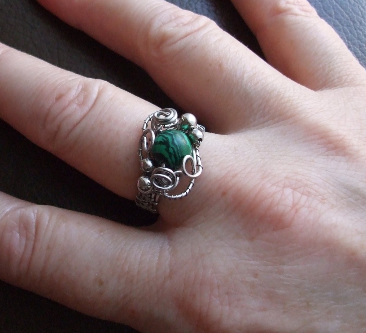 Prsten Malachit.