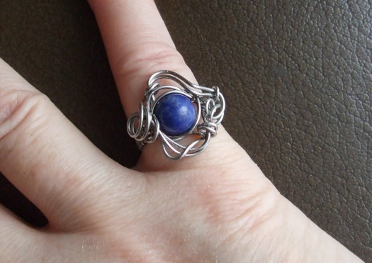 Lapis lazuli prstýnek, 16 mm