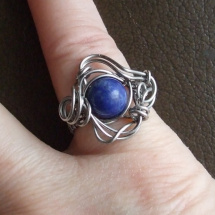 Lapis lazuli prstýnek, 16 mm