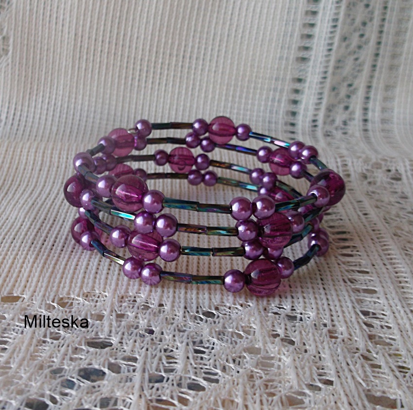 náramek-fialovorůžový