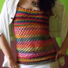 Háčkovaný tribal top FEMINITY