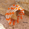 náramek-oranžovobílý (prům. 5 a 5,5 cm)