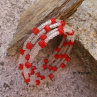 náramek-červenobílý (prům. 5 a 5,5cm)