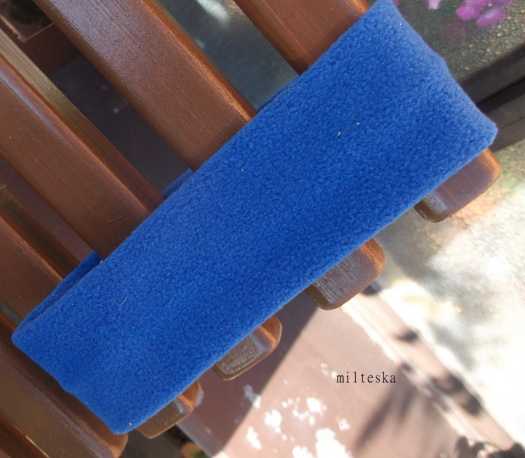 čelenka- fleece modrá