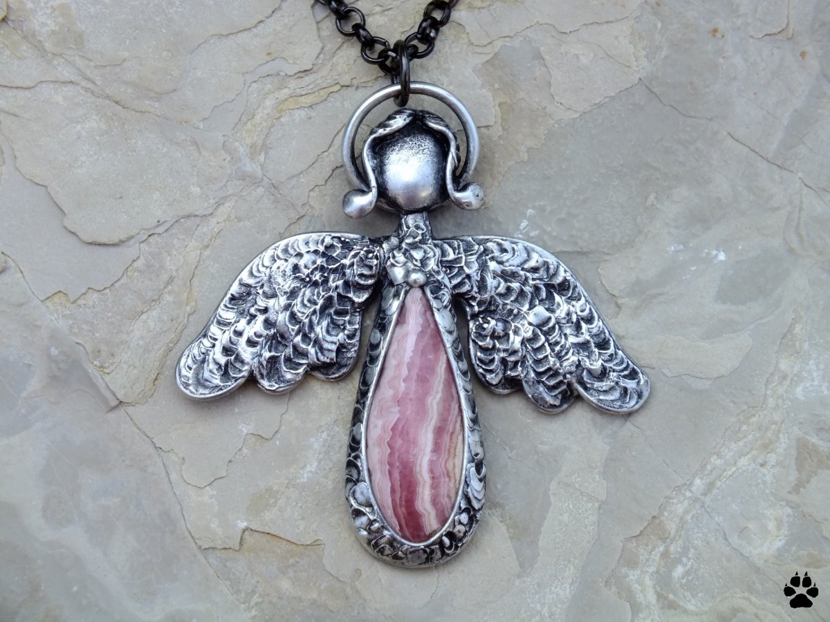 Andělka - náhrdelník s rodochrozitem