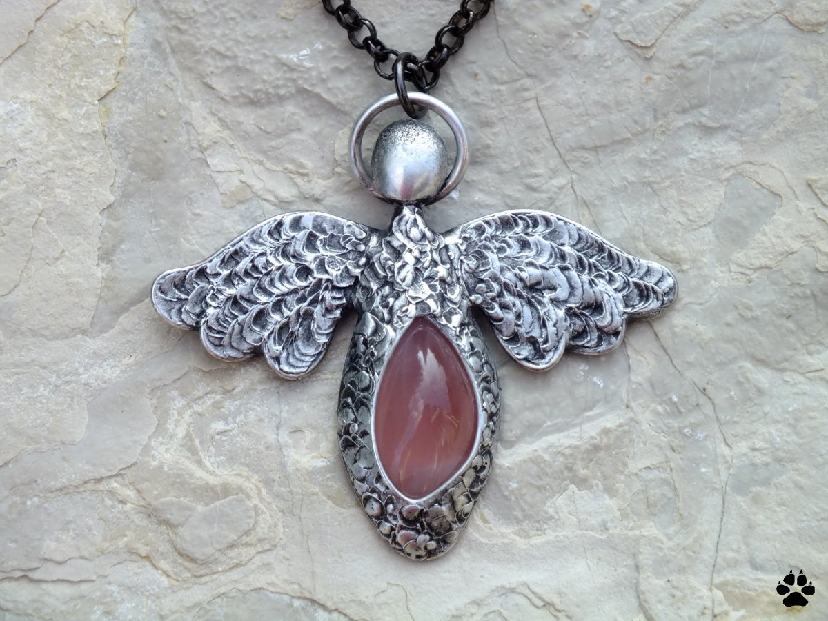 Anděl s malinovým křemenem