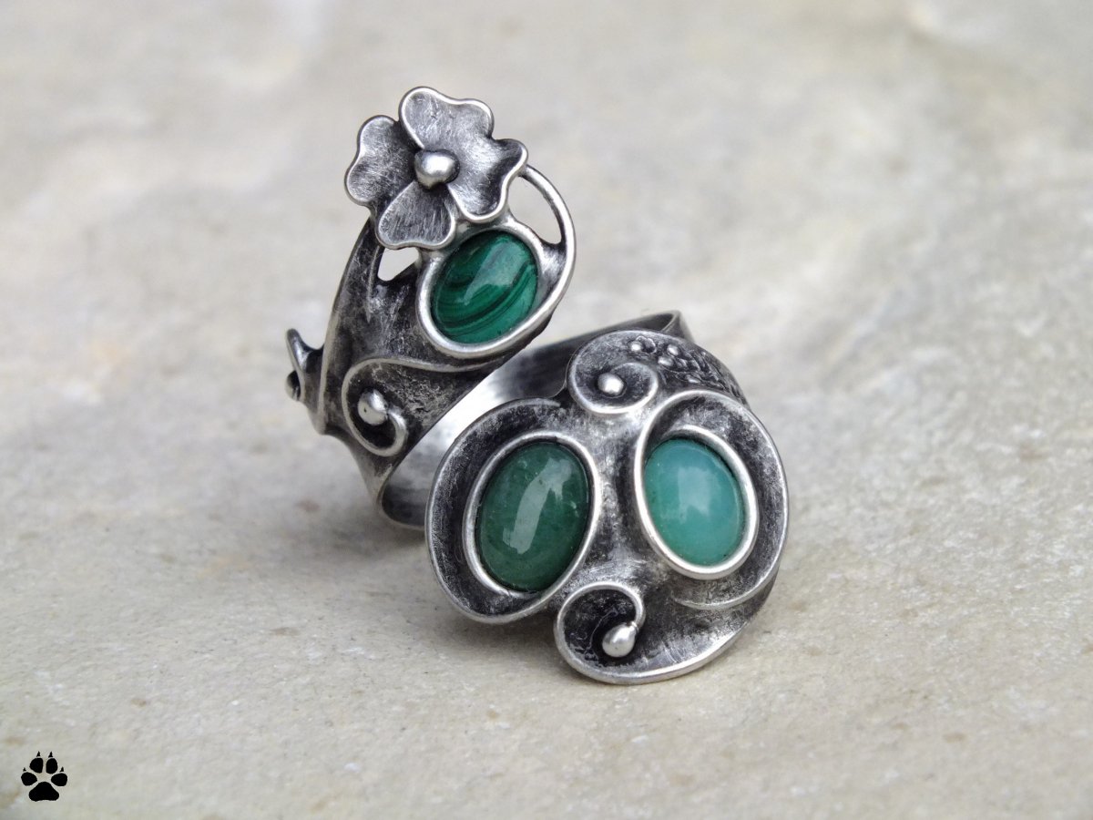 Našla jsem čtyřlístek...-chryzopras,malachit,avant