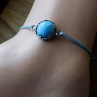 Náramek larimar v nerezu