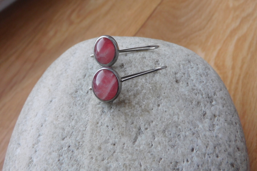 Naušnice - nerezové provlékací s růzenínem