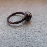 Měděný prsten  s granátem