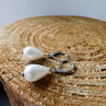 Naušnice-bílé perly oválné