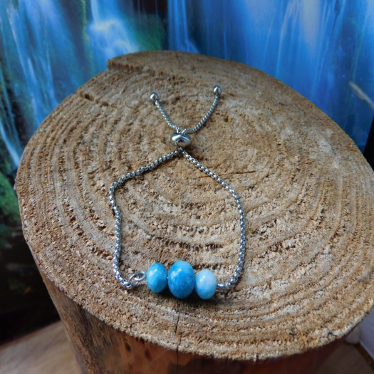 Náramek  -nerez,larimar