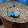 Náramek  -nerez,larimar