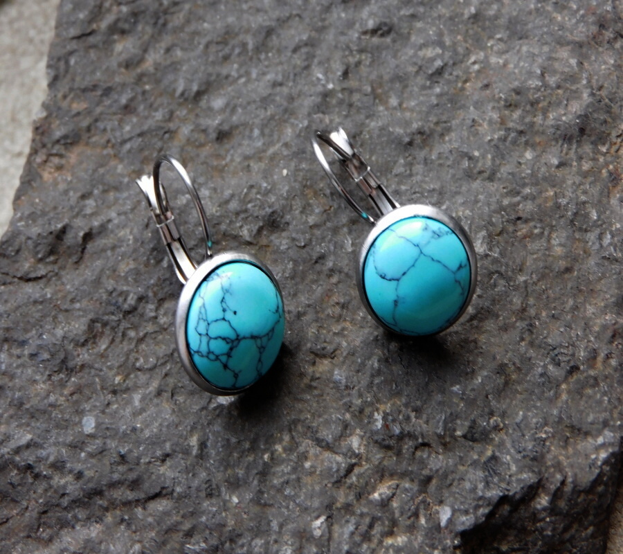 Naušnice - NEREZ + polodrahokamy