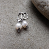 Naušnice - Bílé říční perly