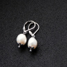Naušnice - Bílé říční perly