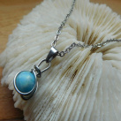 Náhrdelník - *Larimar v nerezu*