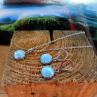 Náramek - Nerez, larimar