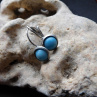 Naušnice Nerez mini lůžka,larimar