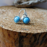 Naušnice Nerez mini lůžka,larimar
