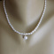 Náhrdelník  bílé perly Swarovski