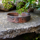 Náramek měděný    lehce patinovaný -tři spirálky