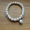 Náramek - *Bílé říční perly.....