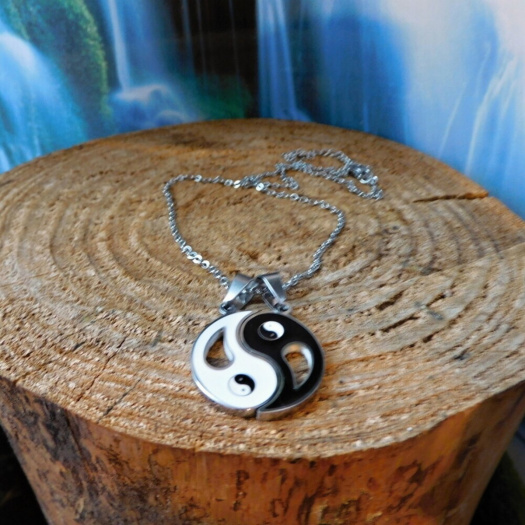 Náhrdelník-  nerez  -jing jang rozdělávací