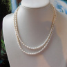 Náhrdelník z pravých perliček dvojřadý