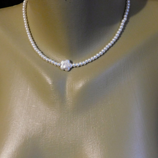 Náhrdelník perlový s keshi perlou
