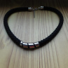 Náhrdelník -černý s nerez trubičkou