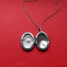 Náhrdelník-  nerez  - otevírací medailonek oválný