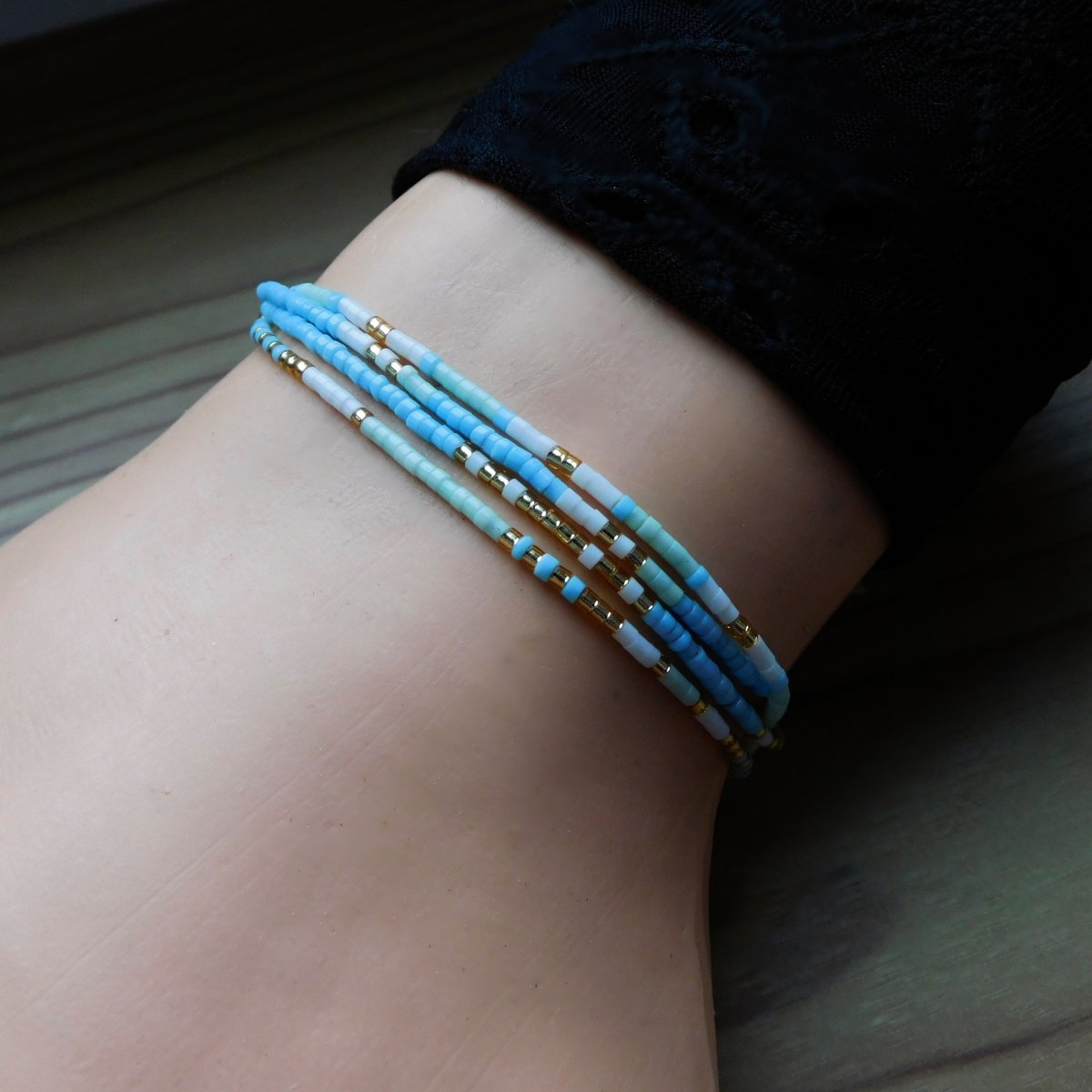 Náramky  z korálků Miyuki- čtyřřadý