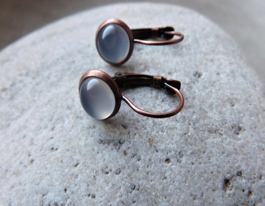 Mininaušnice s polodrahokamy-různé druhy