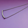 Náhrdelník - nerezový řetízek s trubičkou