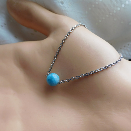 Náramek  -nerez,larimar