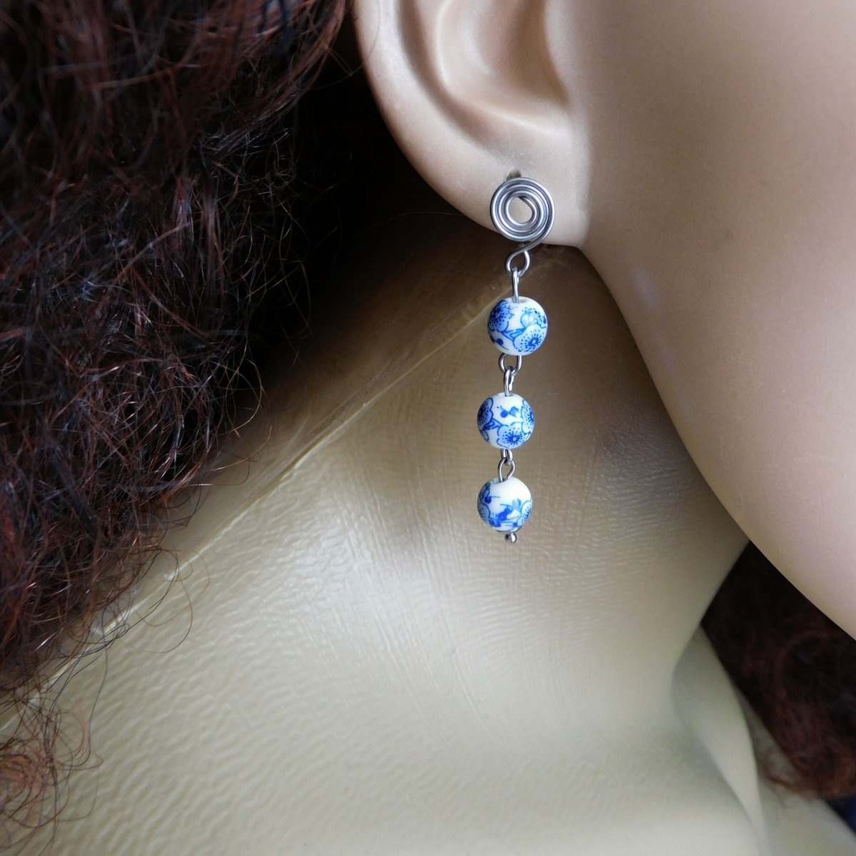 Naušnice -Nerez- keramika, napichovací