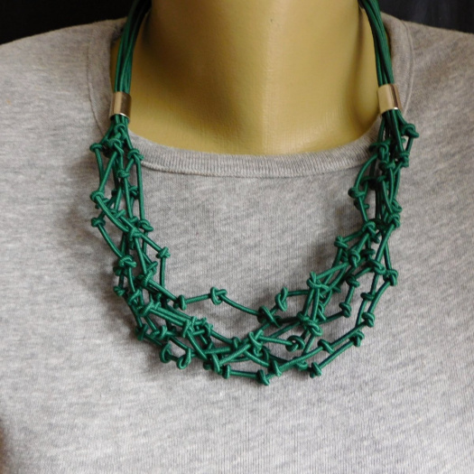 Náhrdelník  zelený  součkový