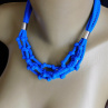 Náhrdelník modrý   součkový