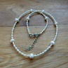 Náhrdelník-Malé a větší bílé pravé perličky