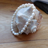 Náramek - z pravých bílých perliček
