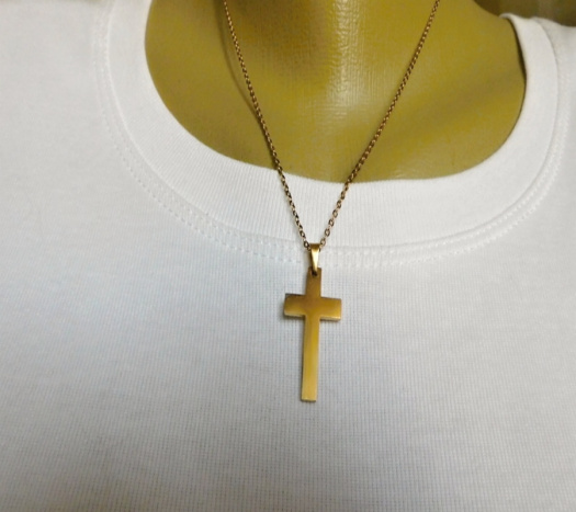 Nerezový křížek s řetízkem