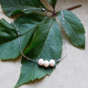 Náhrdelník - 3x bílá perla