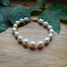 Náramek - Krásné velké bílé perly-výběr