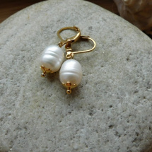 Naušnice-Krása bílých perlí